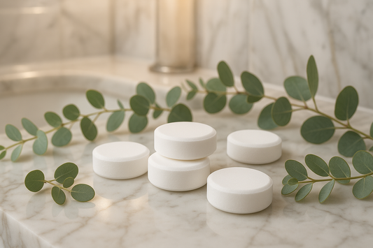 Same image but all white shower steamers